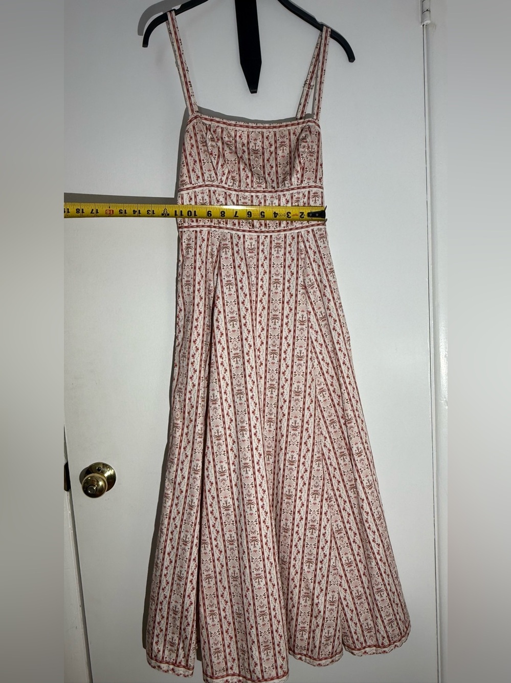 Hill House Strapless Pink & White Floral Midi Dress - Picture 6 of 16